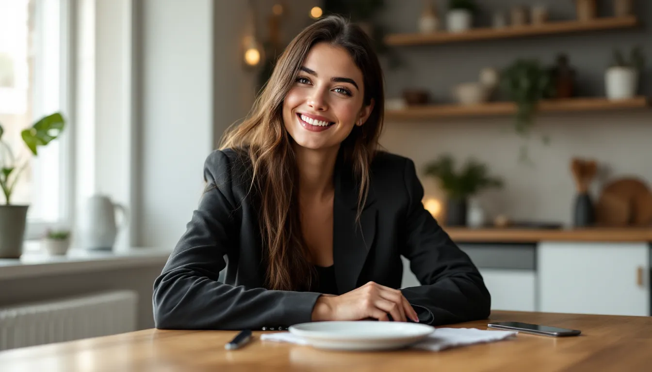 Young professional compares social media reviews and posts while deciding what to buy.